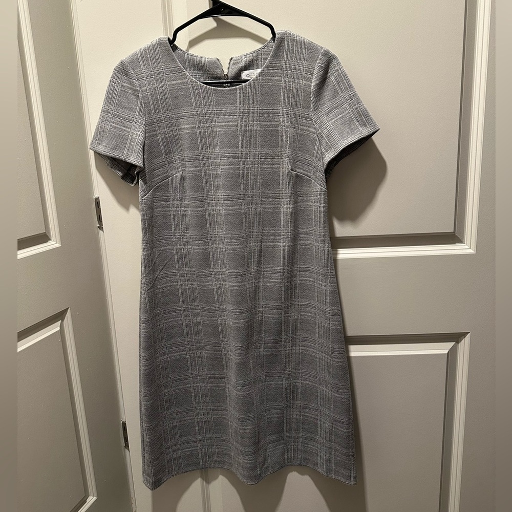Calvin Klein Gray Checkered Mini Dress